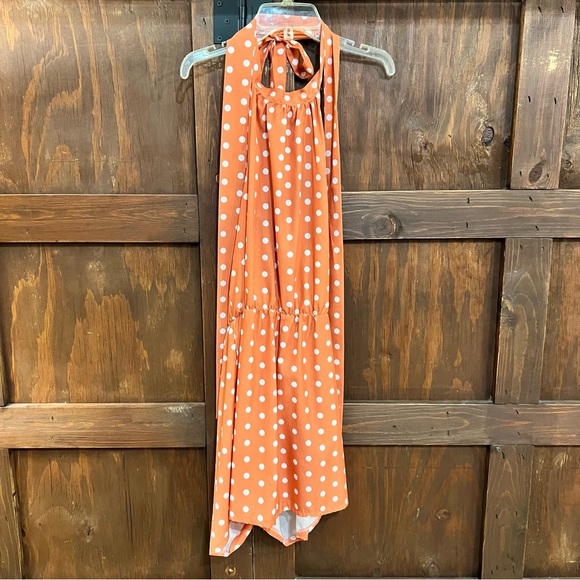 SHEIN Pants - Orange Polka Dot Romper
